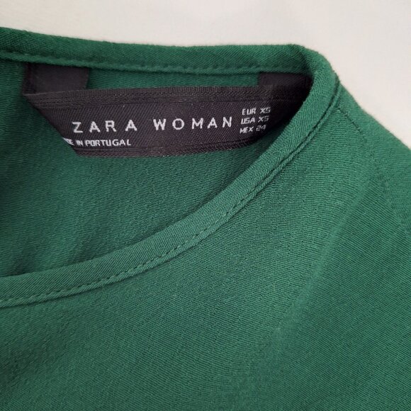 Zara Forest Green Blouse - Picture 3 of 7